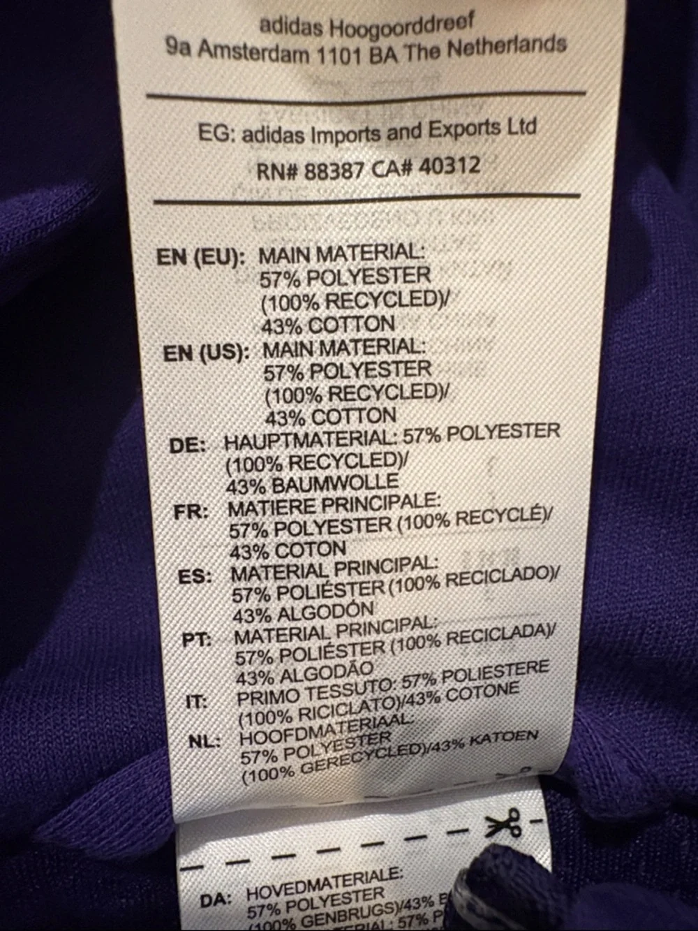 NWOT [adidas] Washington Huskies NCAA Zip-Up Hooded Cropped Sweatshirt Women’s S - Picture 12 of 12